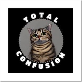 Cat confusion look Posters and Art